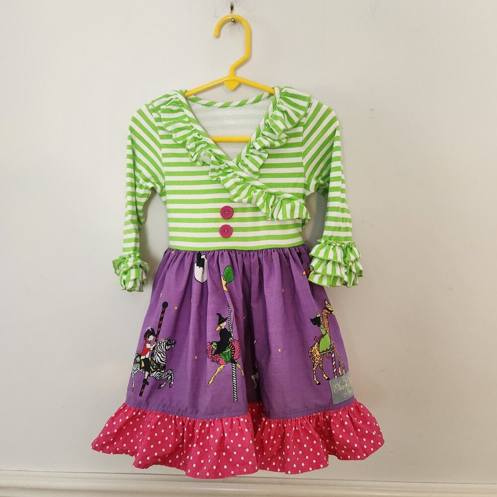 Eleanor Rose Halloween Dress Girls Sz 2 Long Slv Merry Go Round Princess Pumpkin